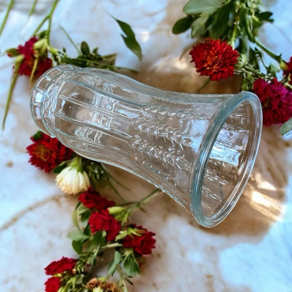 Elegant Vintage Clear Glass Vase by Brody Co. mint condition